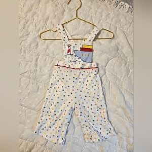 Vintage Handmade Baby Boy Sailboat Overalls